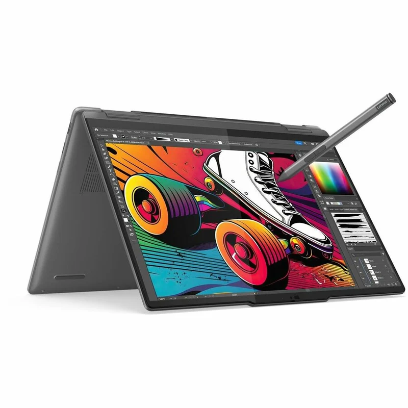 Lenovo Yoga 7 14IML9 83DJ000FCF Ordinateur portable 14 en 2 convertible 1 pouces à écran tactile - WUXGA - Intel Core Ultra 7 155U - 16 Go - SSD 512 Go - Clavier français et anglais - Gris orage 83DJ000FCF