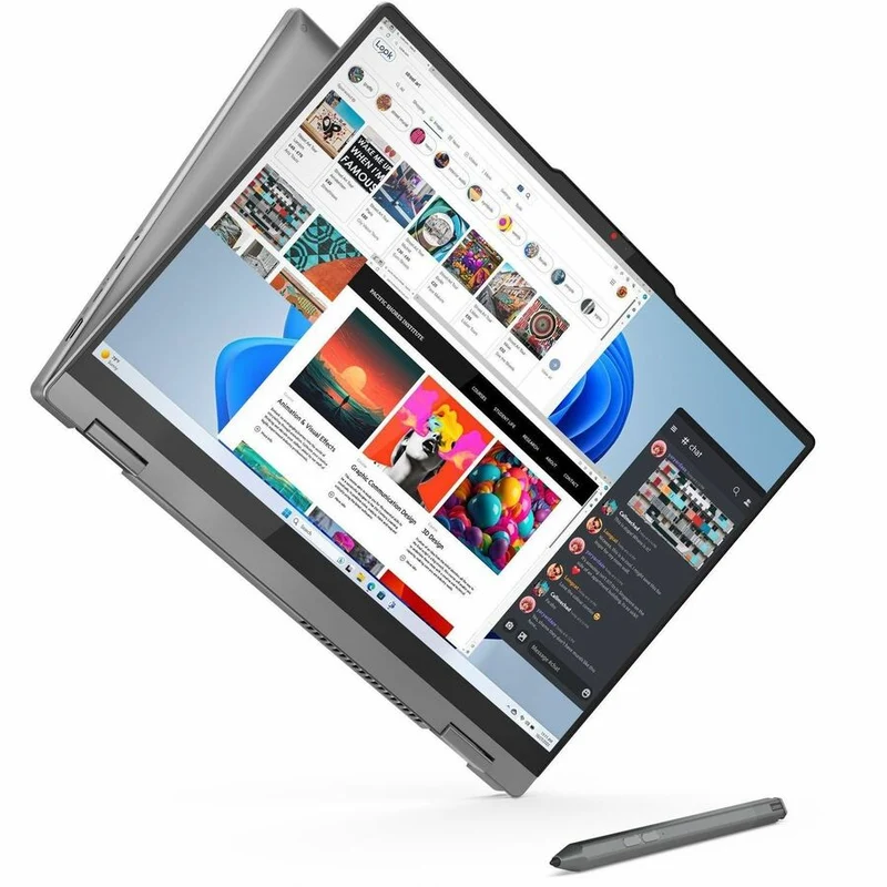 Lenovo IdeaPad 5 16IRU9 83DU000BCF Ordinateur portable convertible 16 en 2 tactile 1 pouces - WUXGA - Intel Core 7 150U - 16 Go - SSD 1 To - Clavier français et anglais - Gris Luna 83DU000BCF