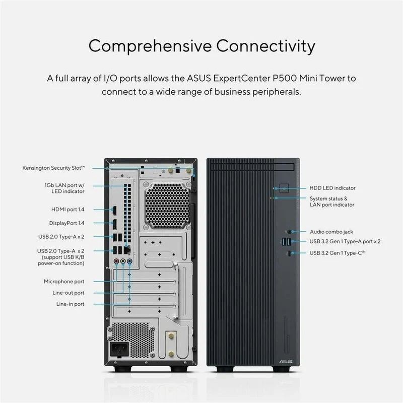 Ordinateur de bureau Asus ExpertCenter P500MVC-P51SR-CB - Intel Core i5 13e génération i5-13420H - 16 Go - SSD 1 To - Mini-tour - Gris P500MVC-P51SR-CB