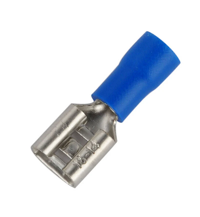 Cosses femelles bleues de 4.8 mm / paquet de 100