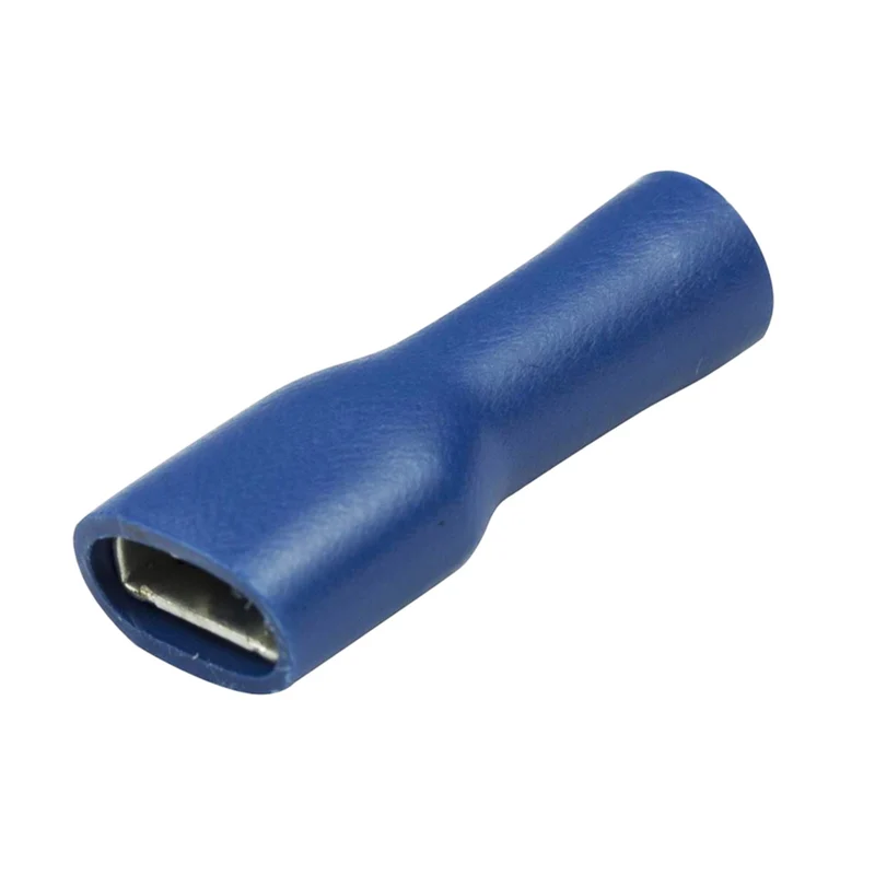 Cosses à sertir femelles entièrement isolées bleues de 6.3 mm / Paquet de 100 / Les plus populaires