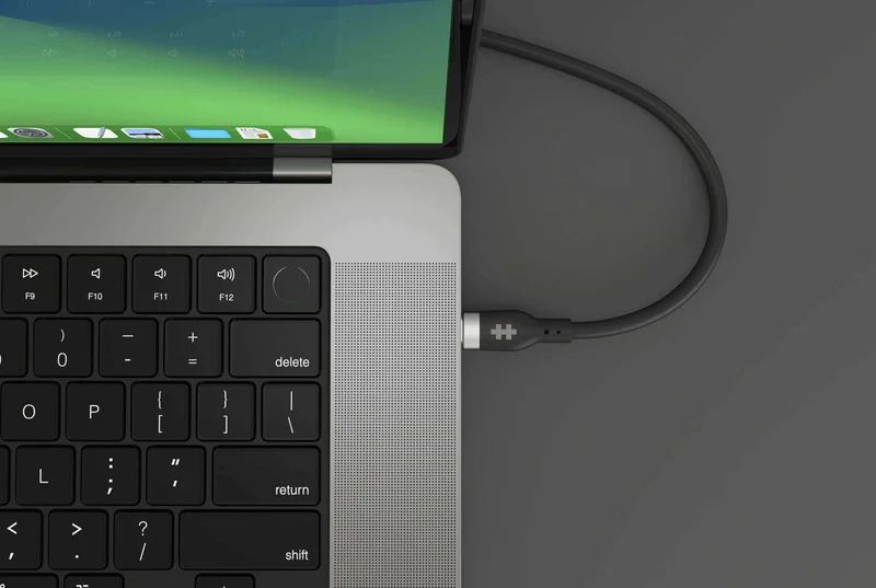 HyperJuice 240W Silicone USB-C to USB-C Cable (6ft/2m) - Black