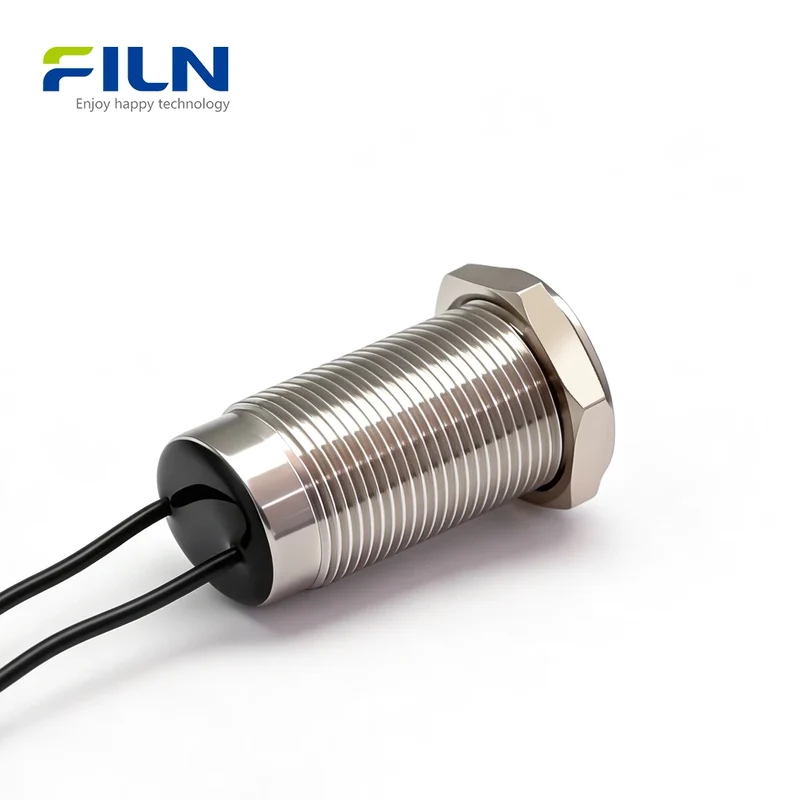 2PIN 12mm Small Switches Push Button Stainless Steel Flat Head Pre-wired IP65 FILN