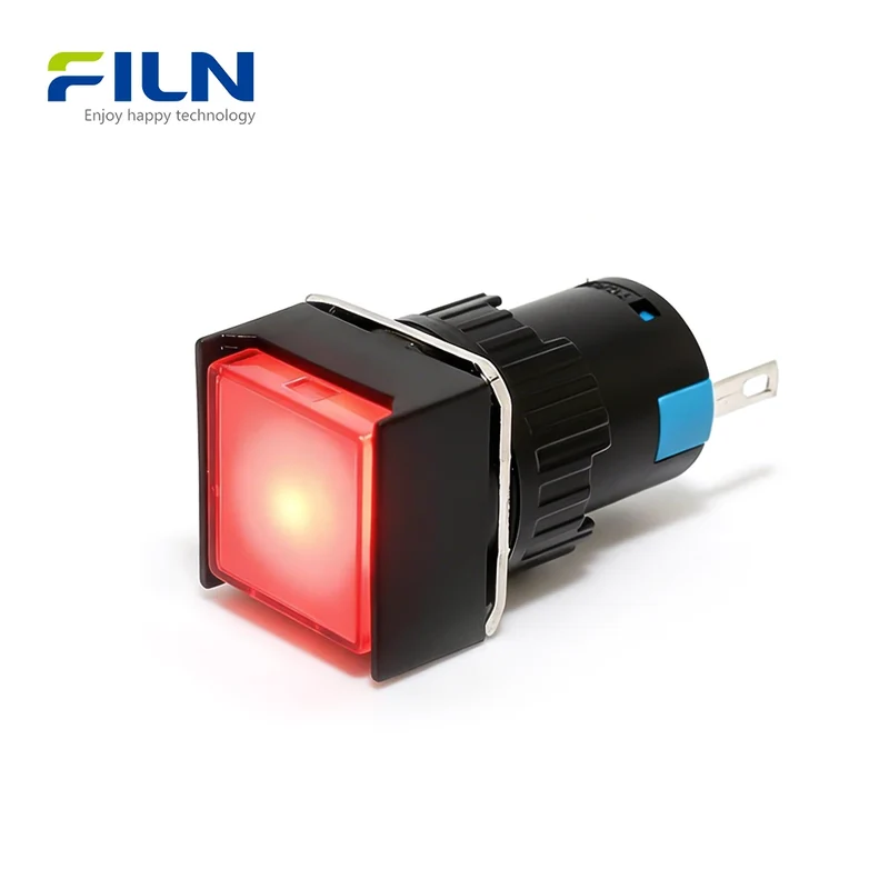 16mm Plastic 220V Pilot Lamp Red PA66 Screw Mount Pin Terminal for FILN