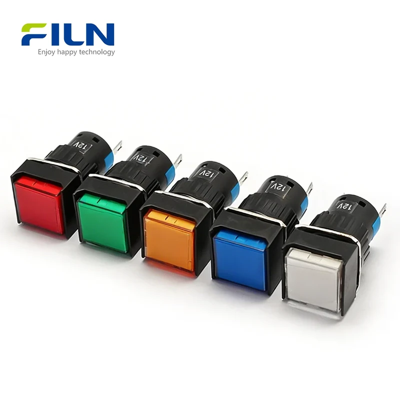 16mm Plastic 220V Pilot Lamp Red PA66 Screw Mount Pin Terminal for FILN
