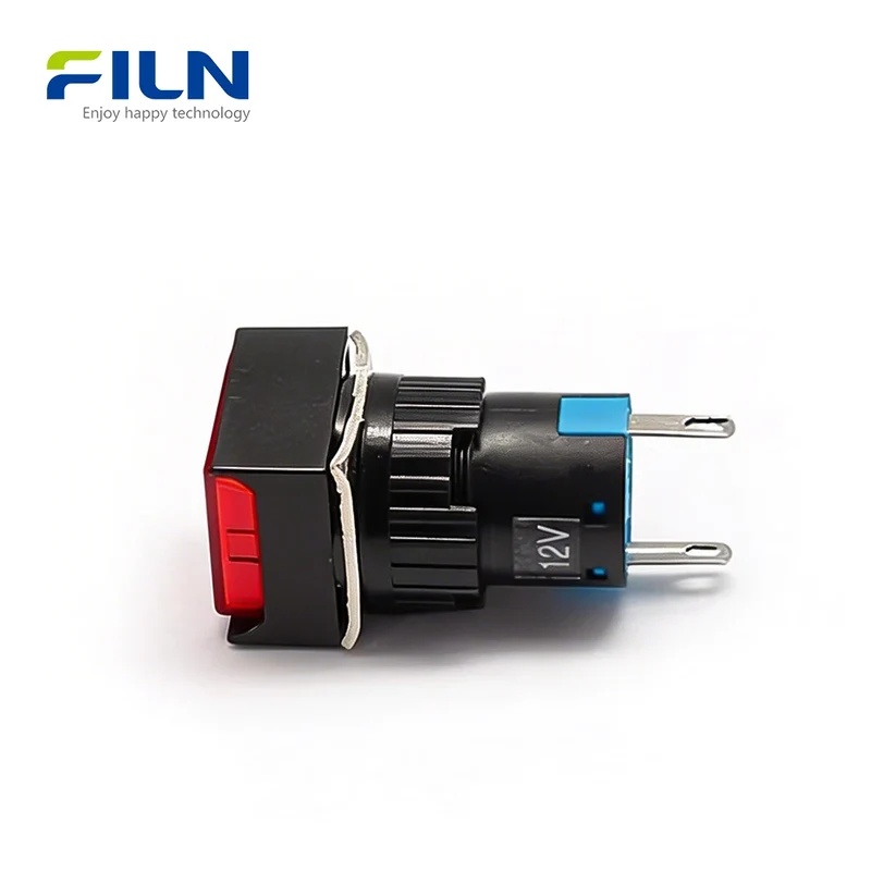 16mm Plastic 220V Pilot Lamp Red PA66 Screw Mount Pin Terminal for FILN