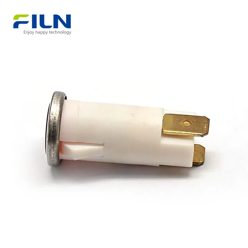 12.5mm Red Pilot Light Plastic 12V 24V 220V 2-Pin Snap-in Panel Mount FILN