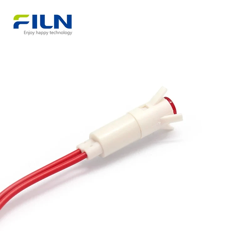 12VDC LED Light 6mm Plastic Indicator Wire Lead Snap-in for Sale FILN