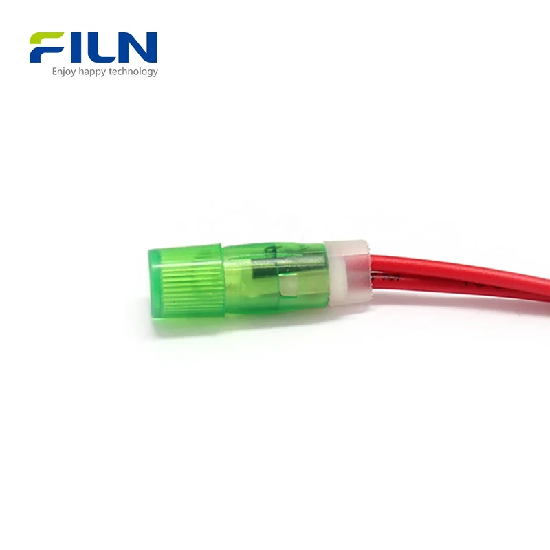 12V Panel Mount LED 6mm Indicator Light Wire Lead Snap-in for Sale FILN