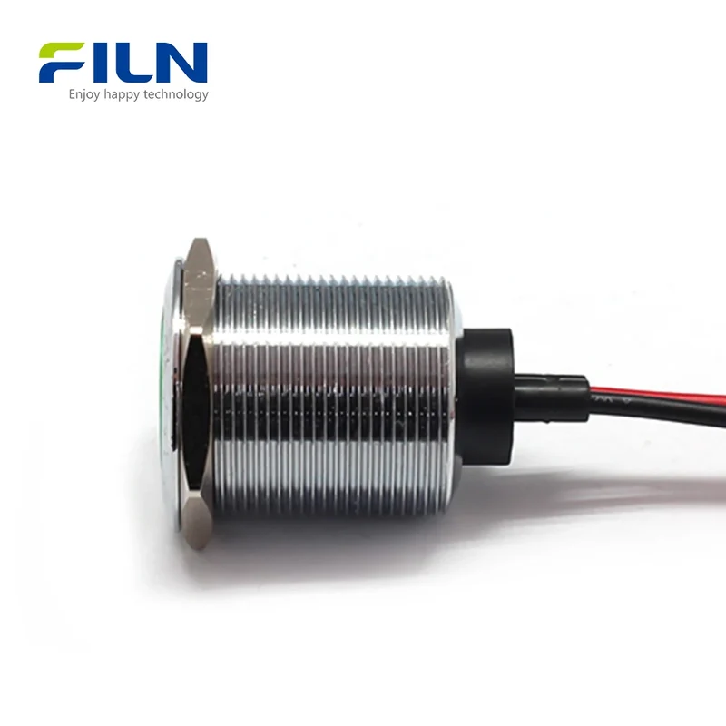 LED Indicator Light 22mm 24V IP67 Metal Flat Head Pre-wired for Panel Signal FILN