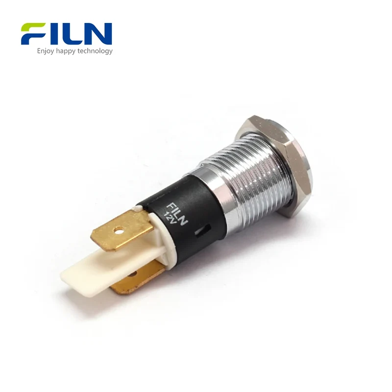 14mm Light On Indicator Metal Indicator Lamp 12V 110V 220V | Pin Terminal | CNC & Medical FILN