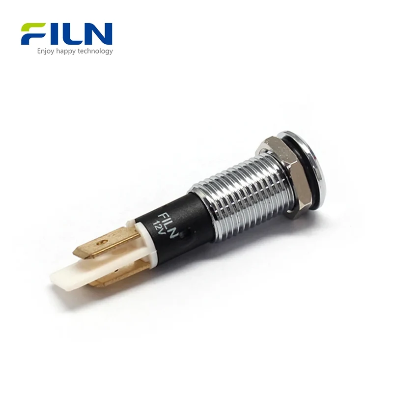 Lamp Indicator Light 10mm 3V-380V IP67 Waterproof LED Signal for CNC & Marine FILN