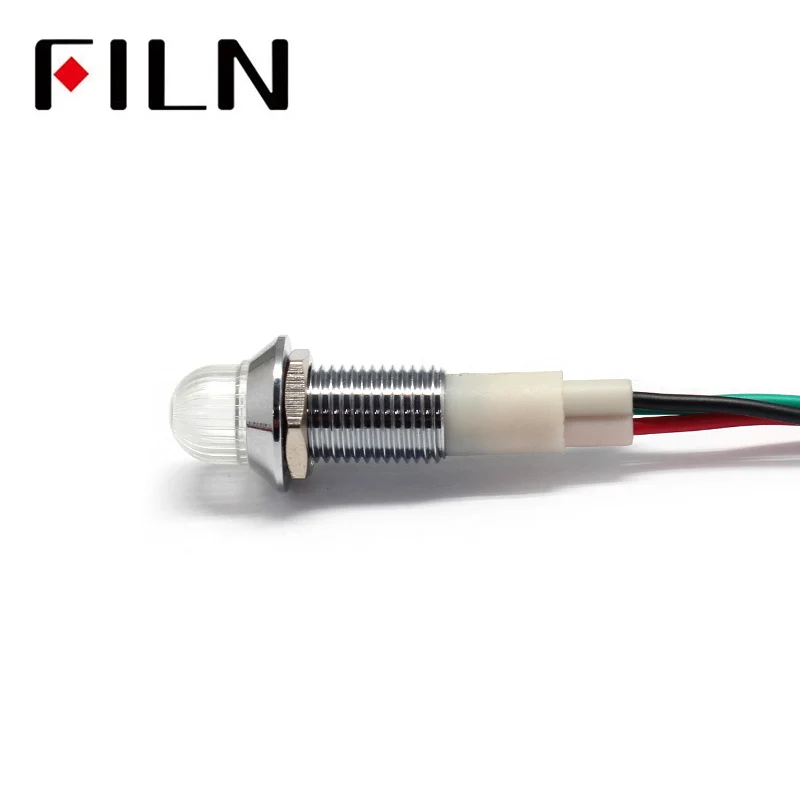 10mm 220V Red-Green Double color LED Metal Indicator Light