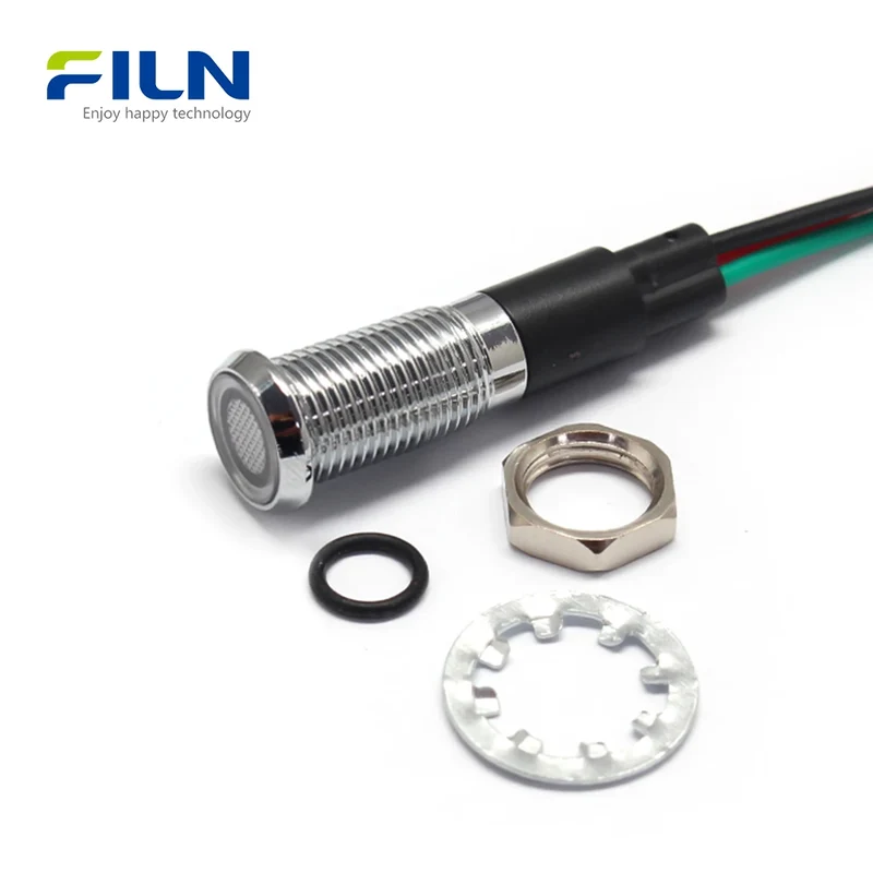 Bi-color LED Indicator Light 8MM Metal Red/Blue Dual Pilot Light IP67 Waterproof FILN