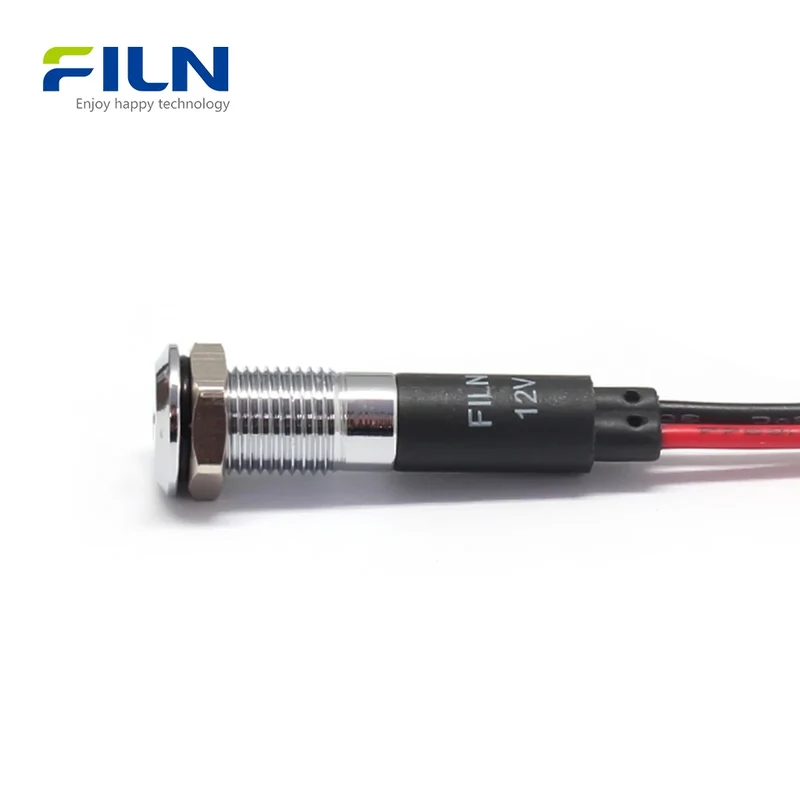 Equipment Panel Indicator 8MM 12V 24V 220V IP67 LED for Industrial CNC FILN