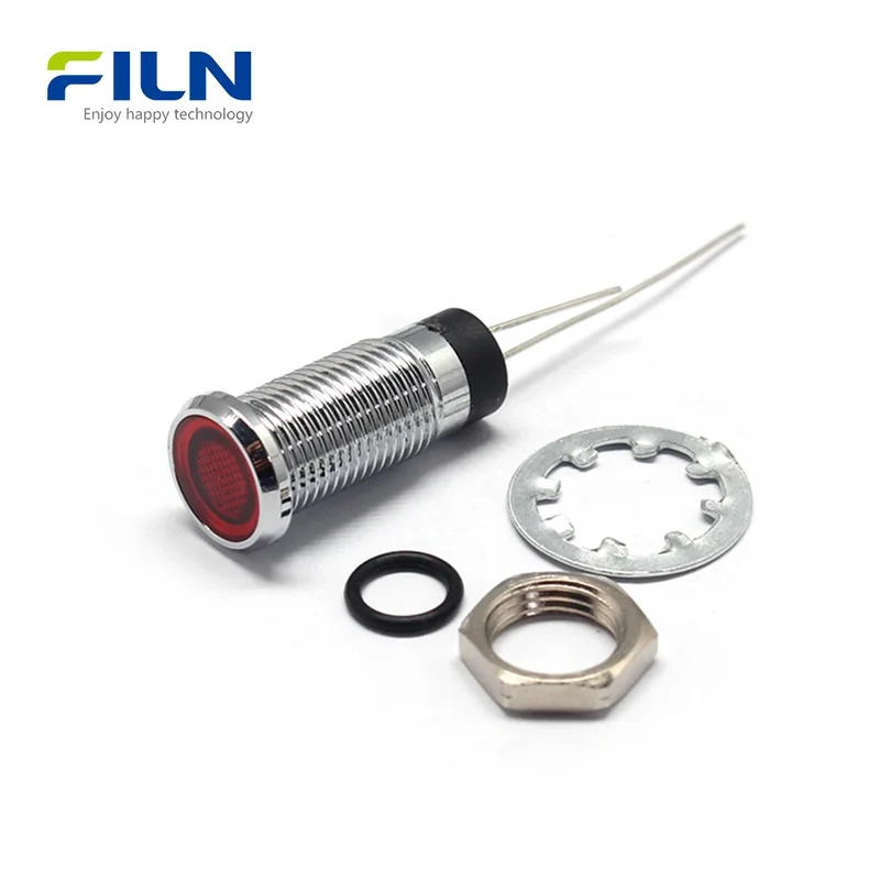LED Pilot Light 8mm 3-380VPanel Mount IP67 | Industrial Control FILN