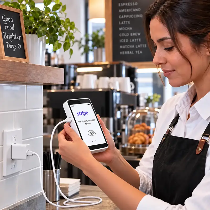 Stripe Reader Wall Charger & USB-C Cable for Retail and Restaurants | Agoz