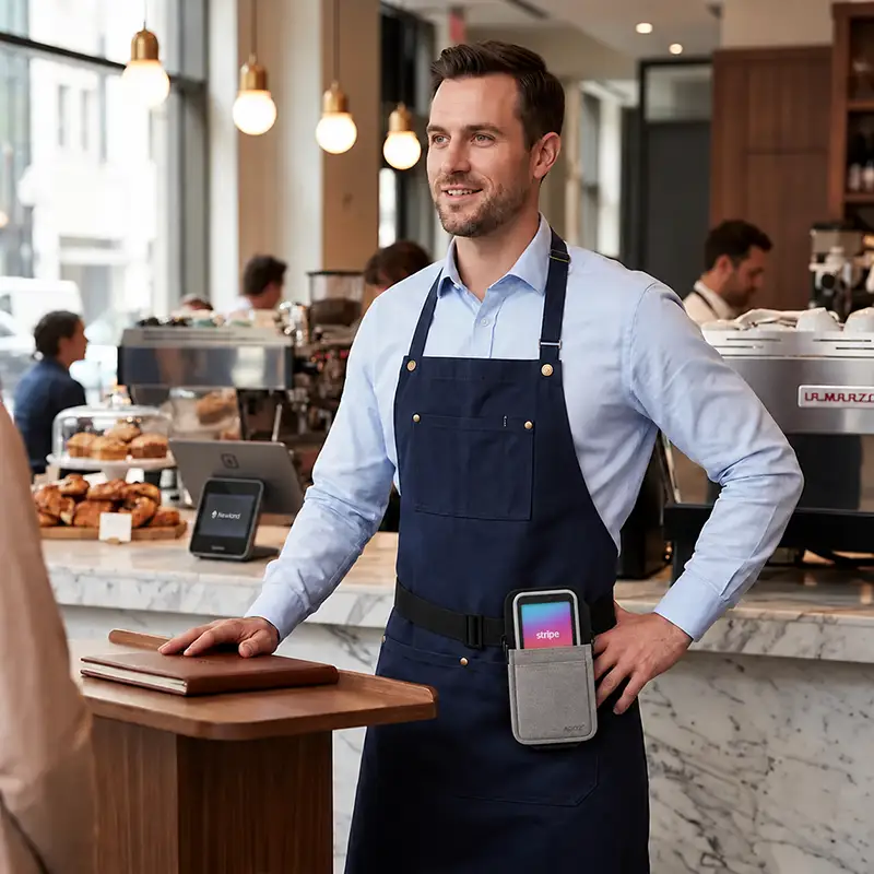 Stripe Reader Waist Belt Holster for High-Frequency Checkout | Agoz
