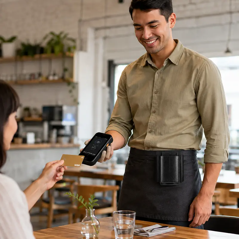 Toast Go 3 POS Terminal Leather Case for Restaurant Service