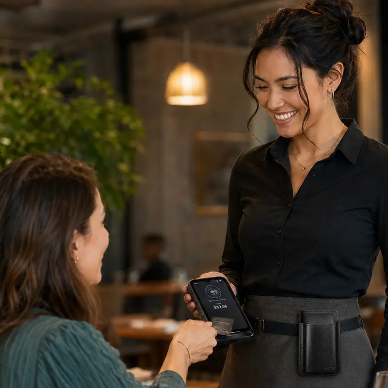 Toast Go 3 POS Terminal Leather Case for Restaurant Service