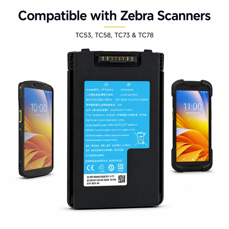 Zebra TC53, TC58, TC73 & TC78 Scanner Replacement Battery for Fleets | Agoz
