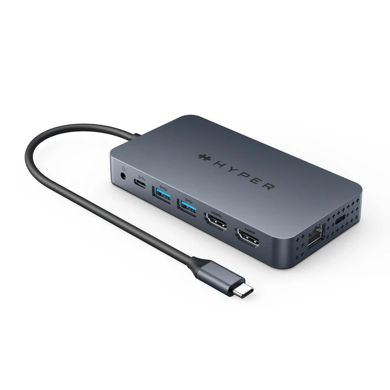 HyperDrive Dual 4K HDMI 10-in-1 USB-C Hub For M1/M2/M3 MacBooks - Midnight Blue