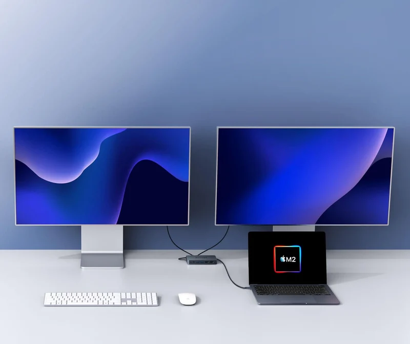 HyperDrive Dual 4K HDMI 10-in-1 USB-C Hub For M1/M2/M3 MacBooks - Midnight Blue