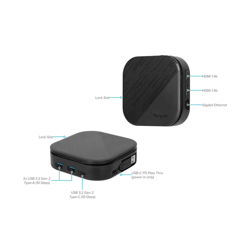 USB-C Universal Dual HD Docking Station with 80W PD Pass-Thru
