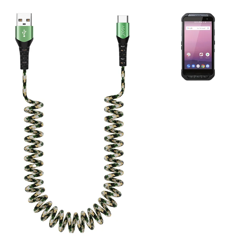 Point Mobile Computer Coiled USB-C Charging Cable for Work Areas | Agoz