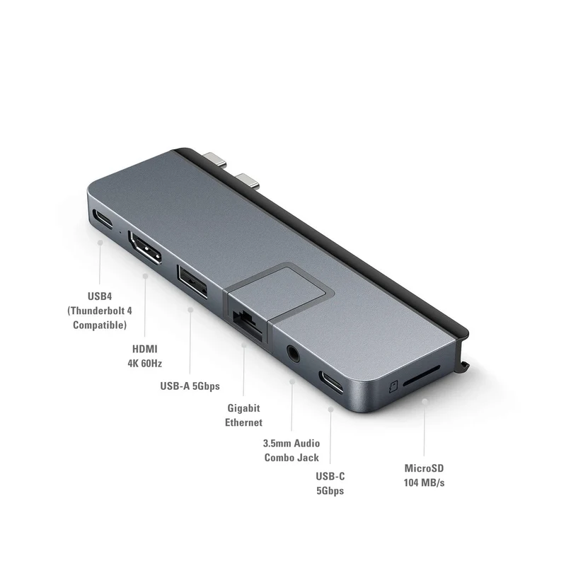 HyperDrive DUO PRO 7-in-2 USB-C Hub - Grey