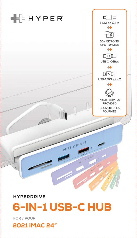 HyperDrive 6-in-1 USB-C Hub for iMac 24"