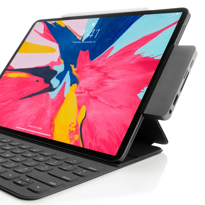 HyperDrive 6-in-1 USB-C Hub for iPad Pro/Air - Grey