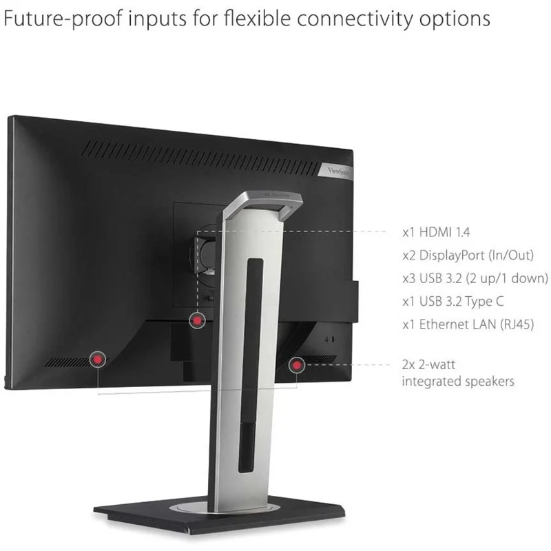 Moniteur LED Full HD 24 pouces ViewSonic Graphic VG2456 - Format 16:9 - Noir VG2456