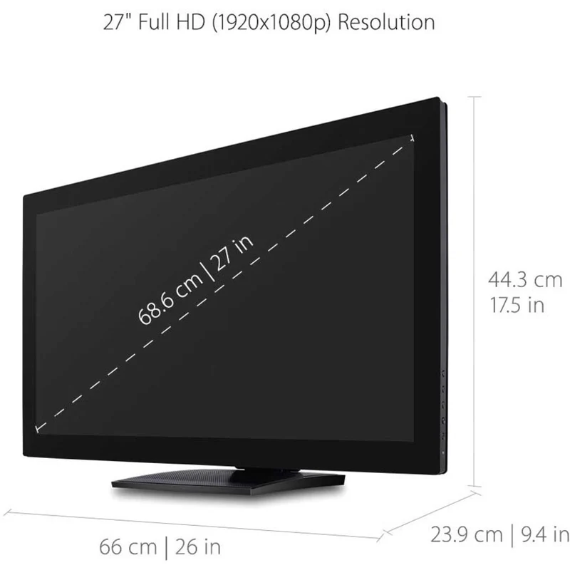 Moniteur tactile LCD ViewSonic TD2760 de 27 pouces (56 cm) - Format 16:9 - Temps de réponse : 6 ms TD2760