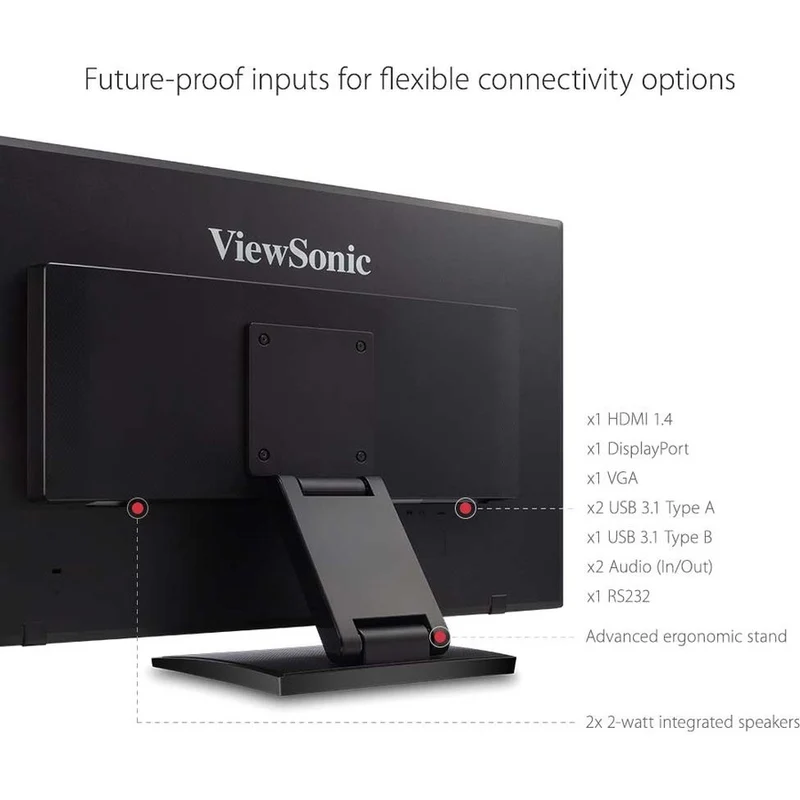 Moniteur tactile LCD ViewSonic TD2760 de 27 pouces (56 cm) - Format 16:9 - Temps de réponse : 6 ms TD2760