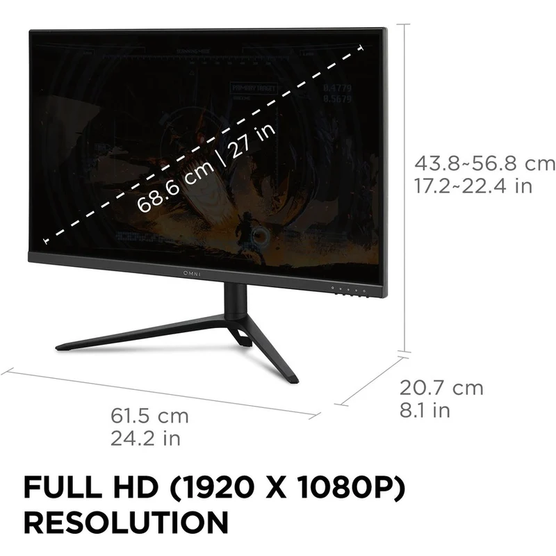 Moniteur LED Full HD 27 pouces ViewSonic Entertainment VX2728J - Format 16:9 - Noir VX2728J