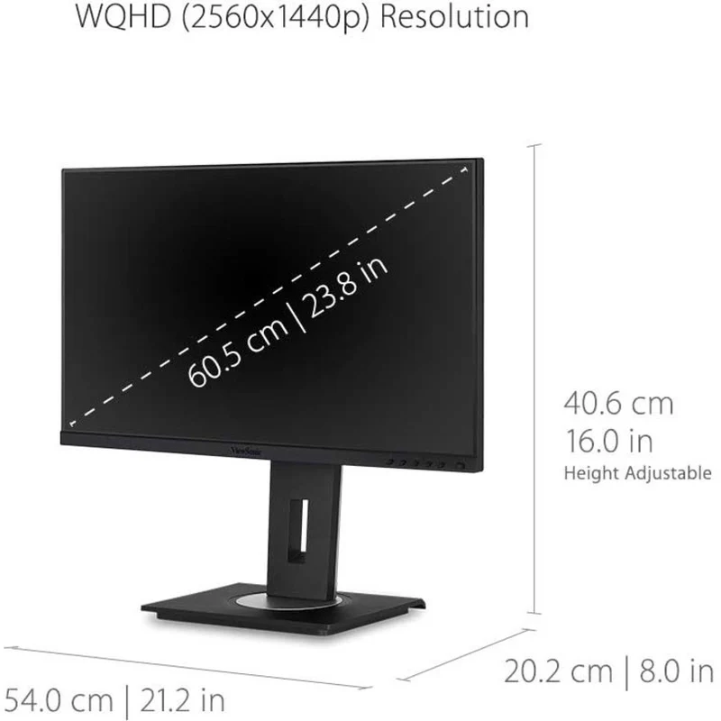 Moniteur LED ViewSonic Graphic VG2455-2K 24" WQHD - Format 16:9 - Noir VG2455-2K