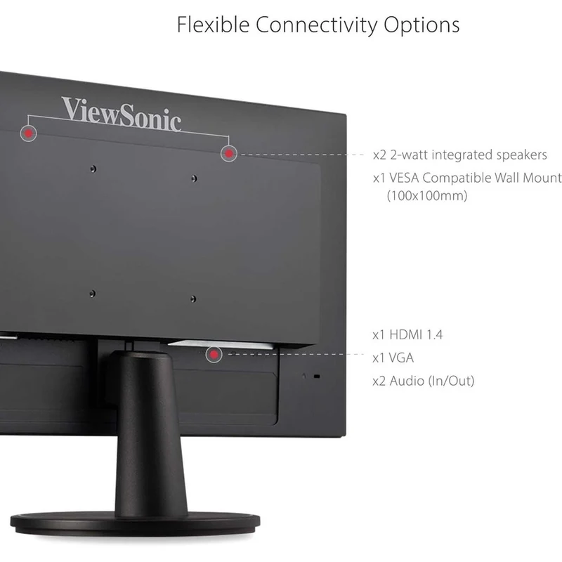 Moniteur LED Full HD 22 pouces ViewSonic Value VA2247-MH - Format 16:9 - Noir VA2247-MH