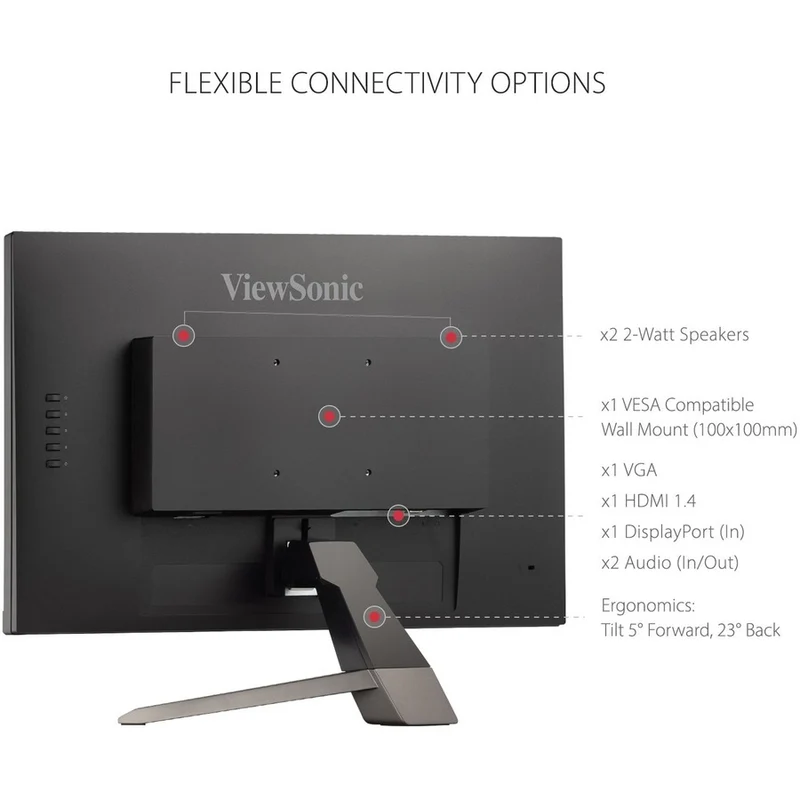 Moniteur LED Full HD 22 pouces ViewSonic Entertainment VX2267-MHD - Format 16:9 - Noir VX2267-MHD
