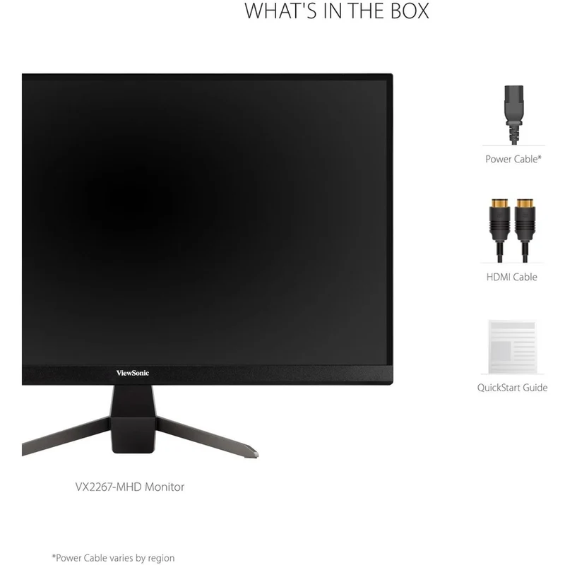 Moniteur LED Full HD 22 pouces ViewSonic Entertainment VX2267-MHD - Format 16:9 - Noir VX2267-MHD
