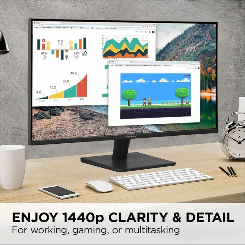 Moniteur LED ViewSonic Value VA2715-2K-MHD 27" WQHD - Format 16:9 - Noir VA2715-2K-MHD