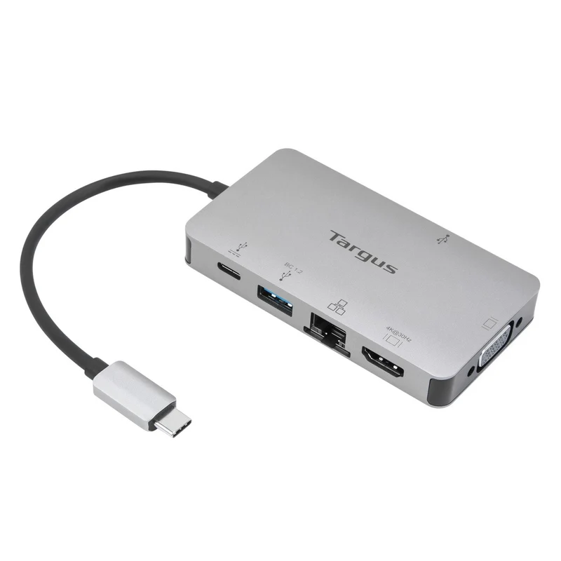 USB-C DP Alt Mode Single Video 4K HDMI/VGA Docking Station with 100W PD Pass-Thru