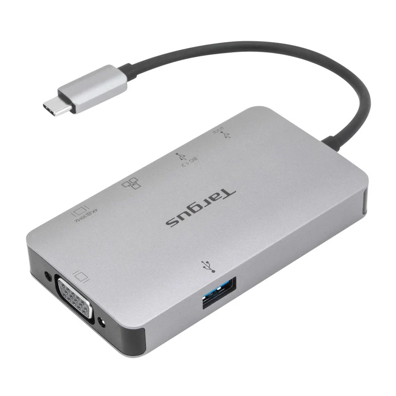 USB-C DP Alt Mode Single Video 4K HDMI/VGA Docking Station with 100W PD Pass-Thru