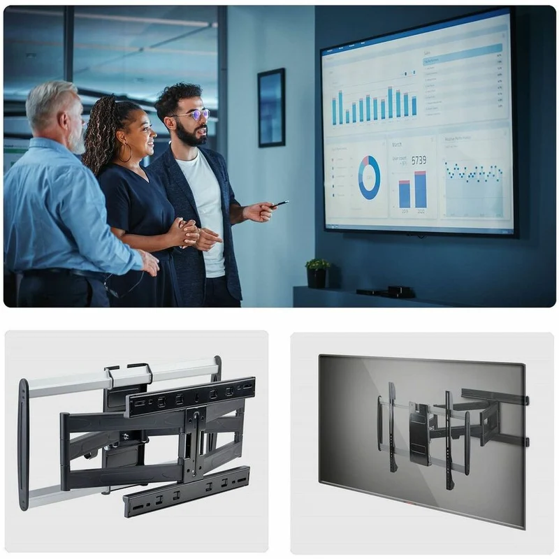 Support mural articulé ultra-mince StarTech pour téléviseurs plats jusqu'à 65 pouces et 45 kg (99 lb), VESA 600 x 400, support discret TAA 65SAP2-TV-WALL-MOUNT