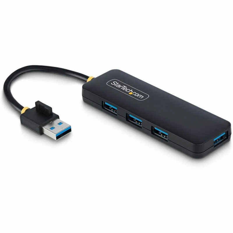 Hub USB-A 4 ports StarTech.com, 5 Gbit/s, auto-alimenté, mini hub USB de voyage, répartiteur USB 3.0 multiport, hub USB portable H5A4A-USB-HUB