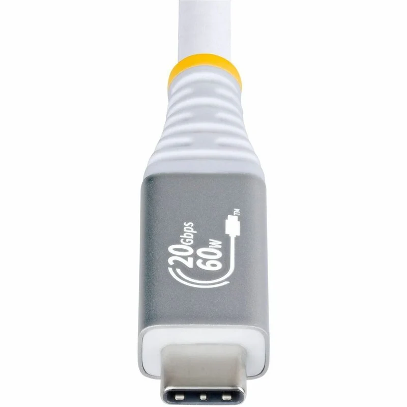 Câble USB 4 StarTech de 3 m (10 pi), 20 Gbit/s, certifié USB-IF, 60 W, 4K 120 Hz DP 2.1, gaine en TPE, blanc (CC10FT20GUSB4CXW)