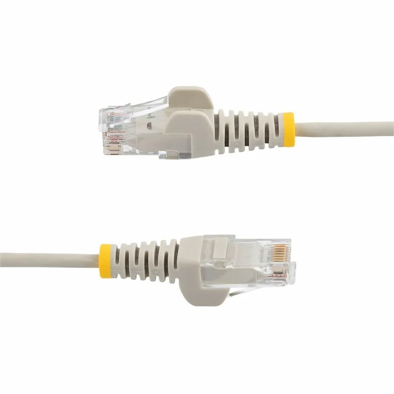 Câble Ethernet StarTech CAT6 fin gris 23 cm (9 po), connecteur RJ45 fin et anti-accrochage, UTP, LSZH, cuivre nu 28 AWG, cordon de brassage réseau fin N6PAT9INGRS