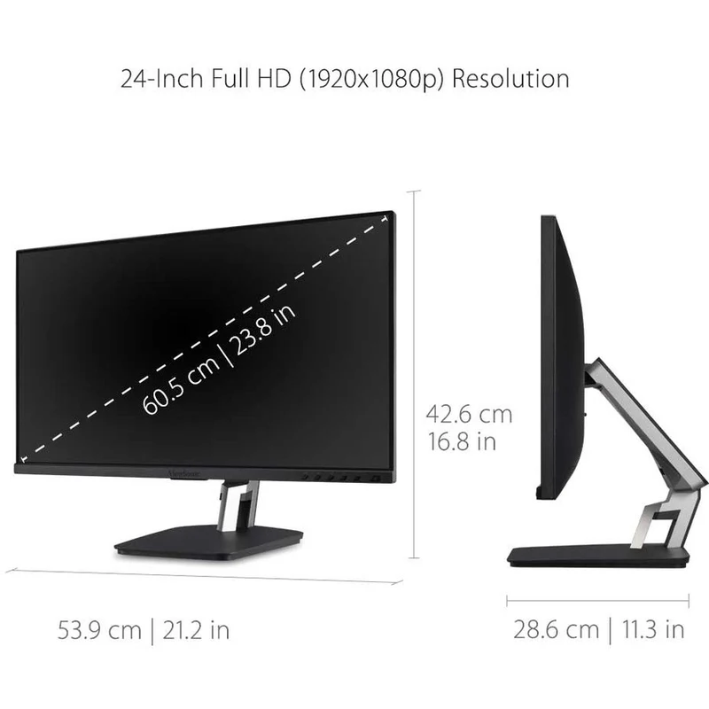 Moniteur tactile LCD ViewSonic TD2455 de 24 pouces (56 cm) - Format 16:9 - Temps de réponse : 6 ms TD2455