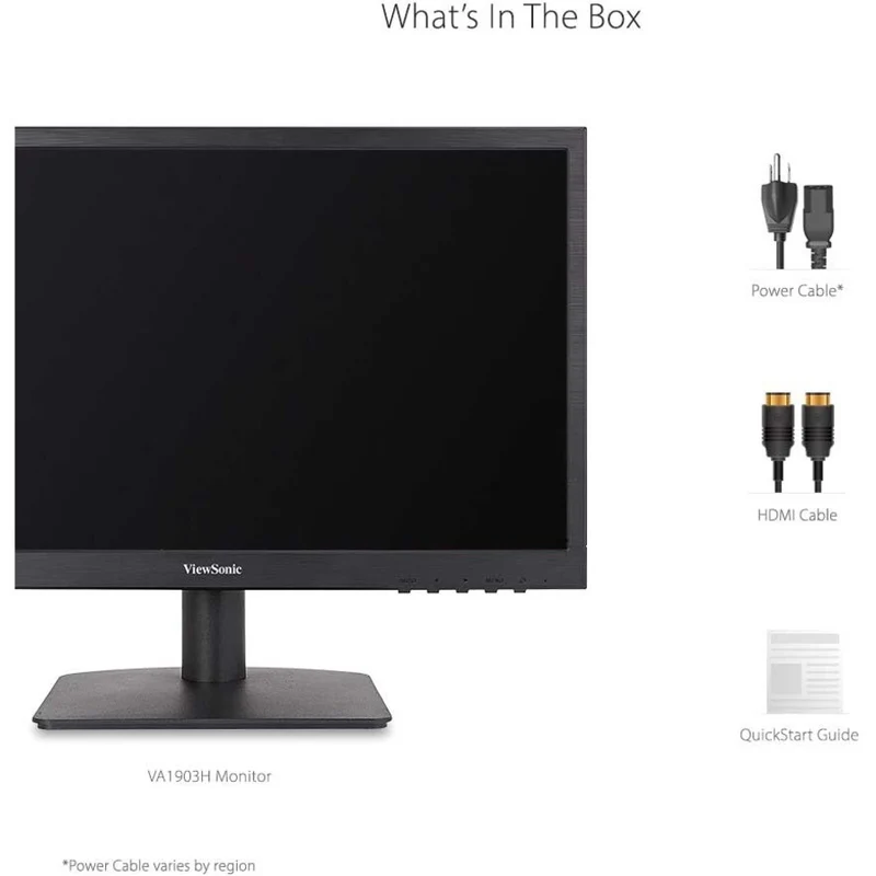 Moniteur LED HD ViewSonic Value VA1903H 19" - Format 16:9 - Noir VA1903H