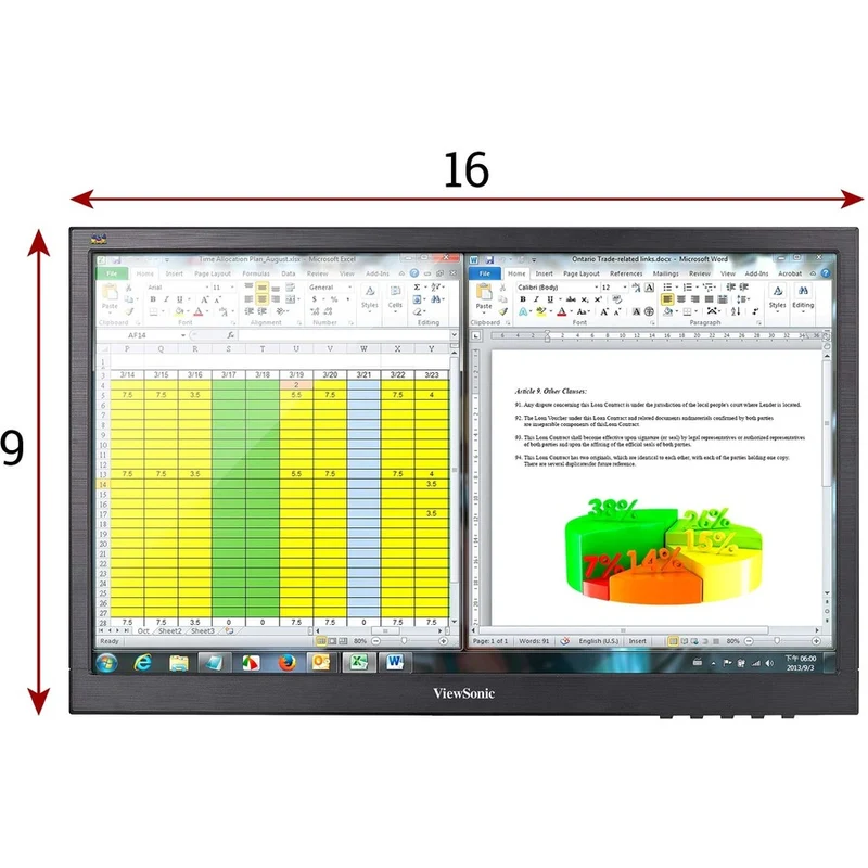 Moniteur LED HD ViewSonic Value VA1903H 19" - Format 16:9 - Noir VA1903H
